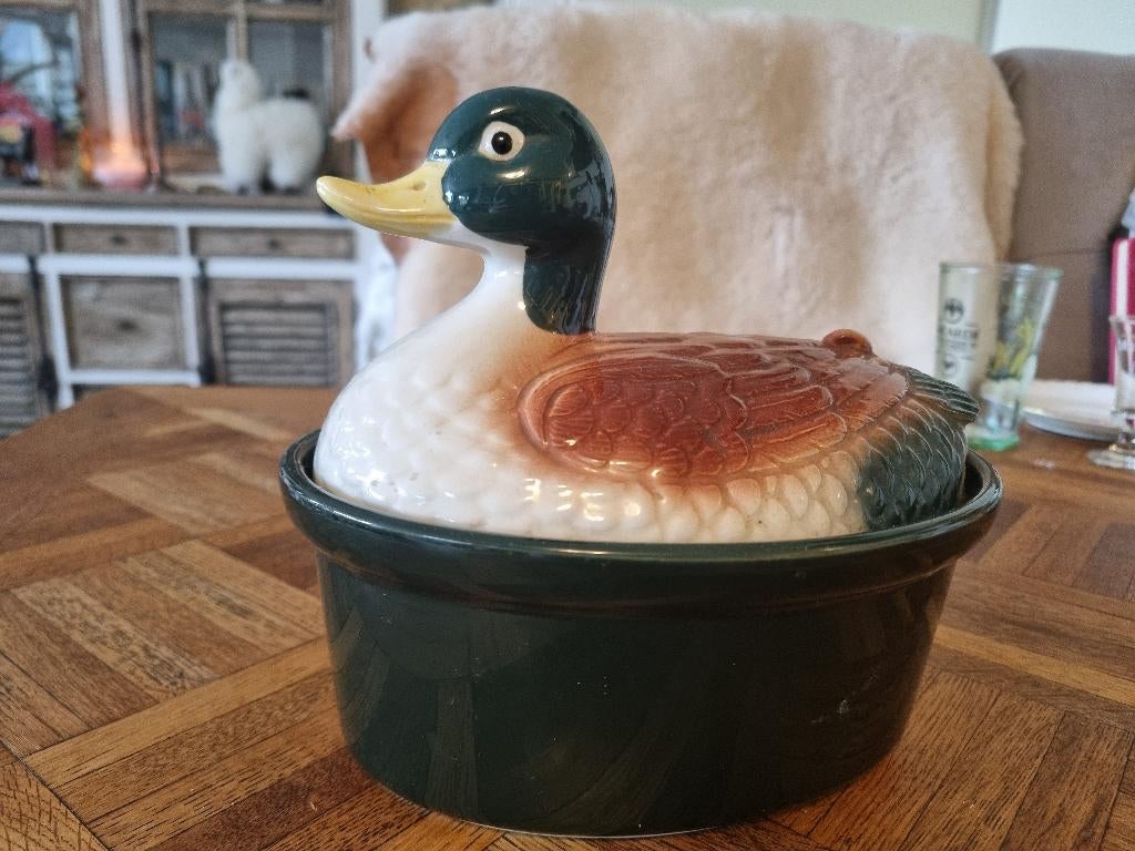 Eend oven schaal aardewerk vintage, Ophalen of Verzenden, Nieuw