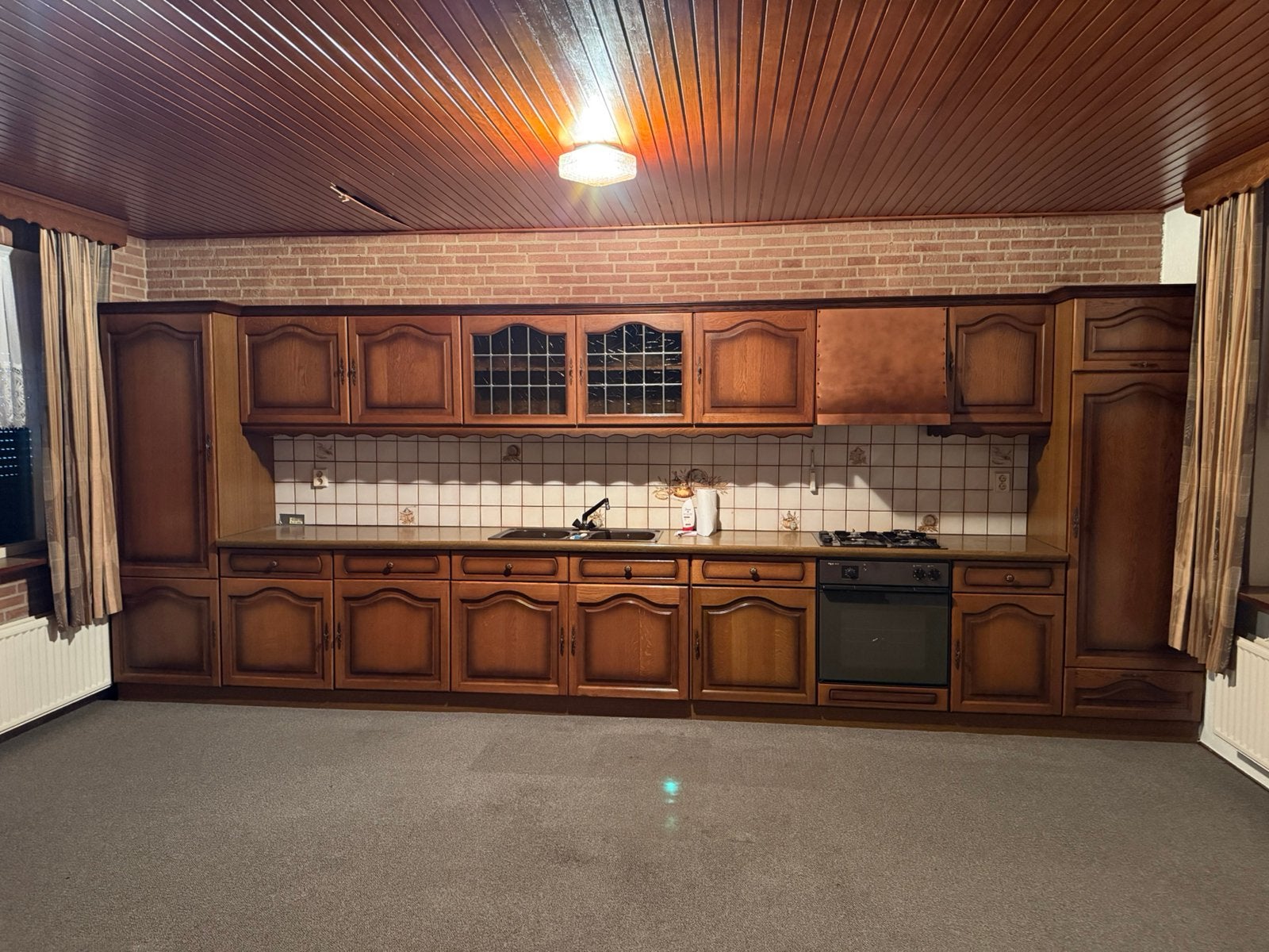Keuken, Huis en Inrichting, Keuken | Complete keukens, Zo goed als nieuw, Overige typen, Bruin, Ophalen