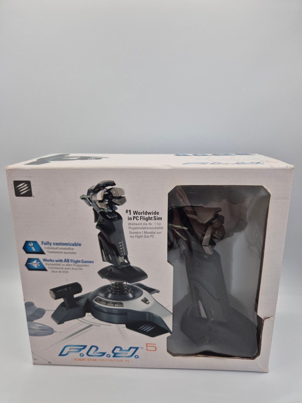 Mad Catz F.L.Y. 5 Flight Stick voor PC – Met originele doos, Spelcomputers en Games, 1 speler, Ophalen of Verzenden, Zo goed als nieuw