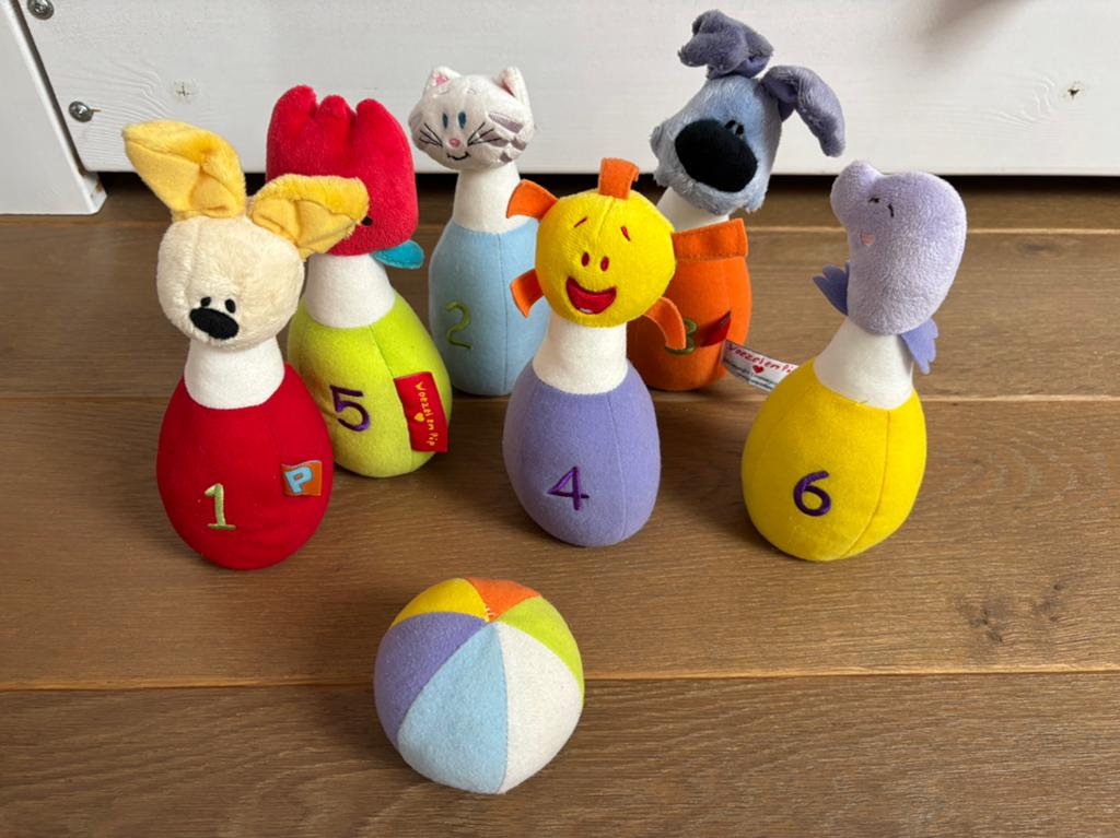 Woezel  en Pip kegelset. Goede staat!, Kinderen en Baby's, Ophalen of Verzenden, Zo goed als nieuw, Overige typen, Met geluid