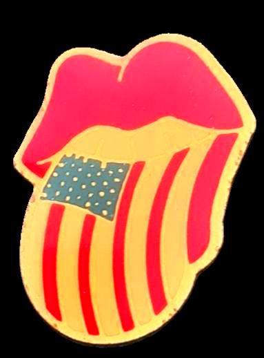Rolling Stones pin met U.S.A. vlag, Verzamelen, Speldjes, Pins en Buttons, Verzenden, Nieuw, Stad of Land, Speldje of Pin