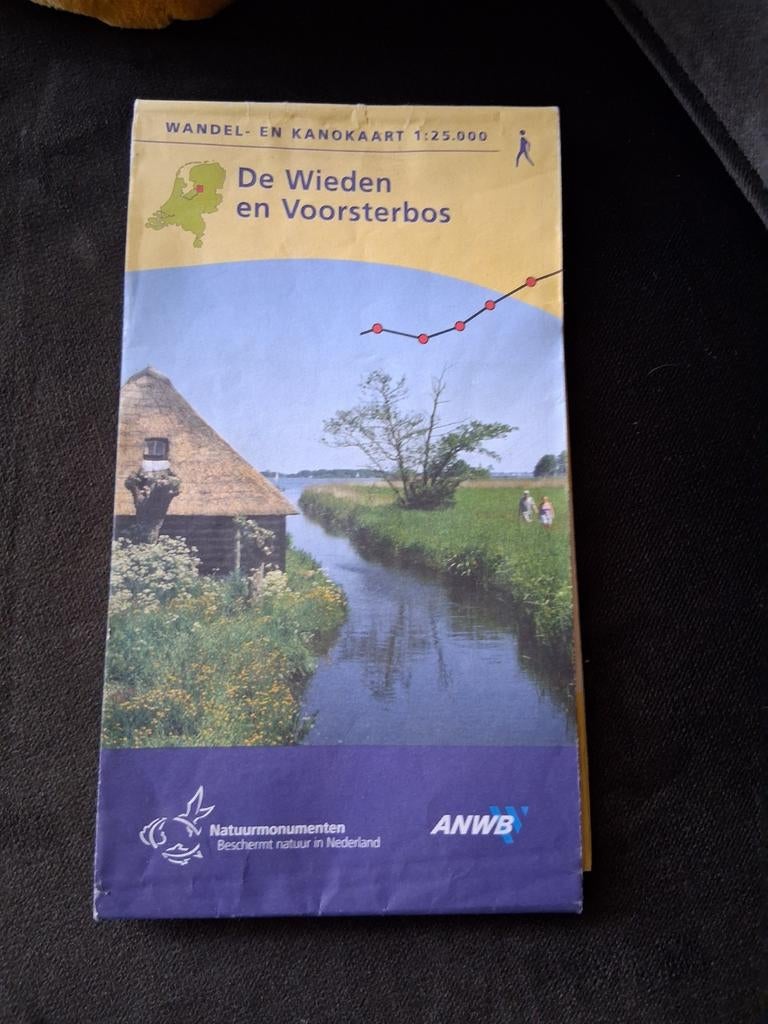 Wandelkaart en kanoroutes De Wieden en Voorsterbos, ANWB, Ophalen of Verzenden, 1800 tot 2000, Nederland