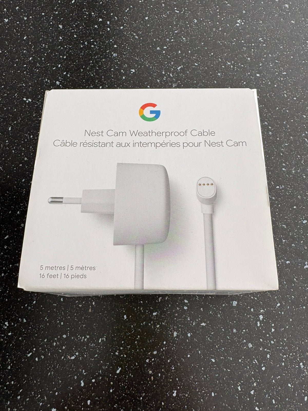 Google Nest weerbestendige kabel 5m NIEUW, Ophalen of Verzenden, Nieuw