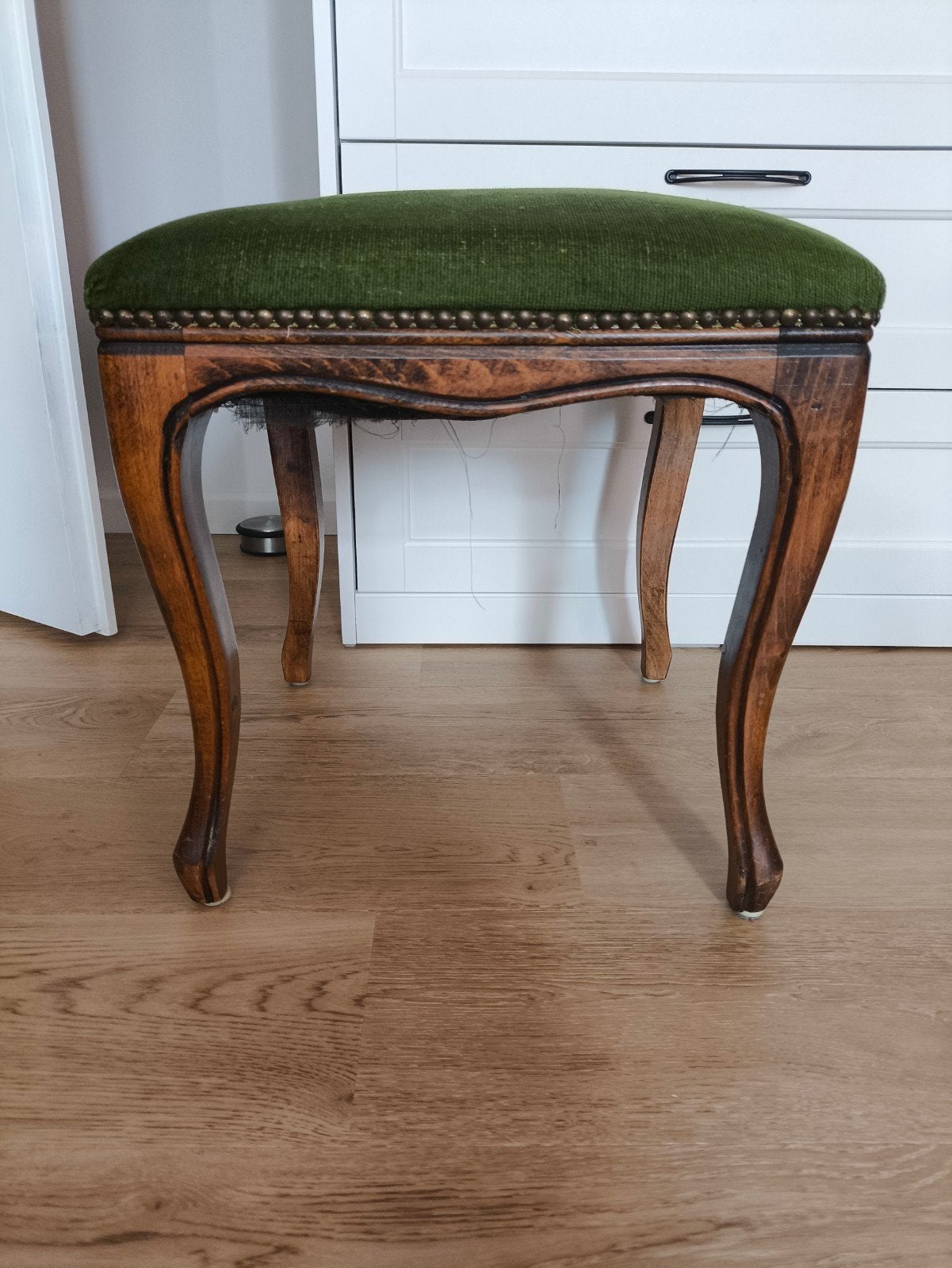 Queen Anne stijl voetenbankje/ krukje, Ophalen, Minder dan 50 cm, Gebruikt, Vierkant