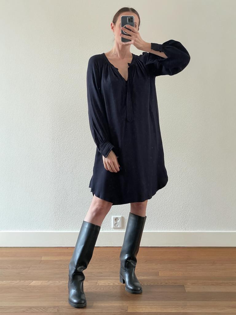 Isabel Marant Etoile midi jurkje maat 36, Zwart, Ophalen of Verzenden, Knielengte, Maat 36 (S)