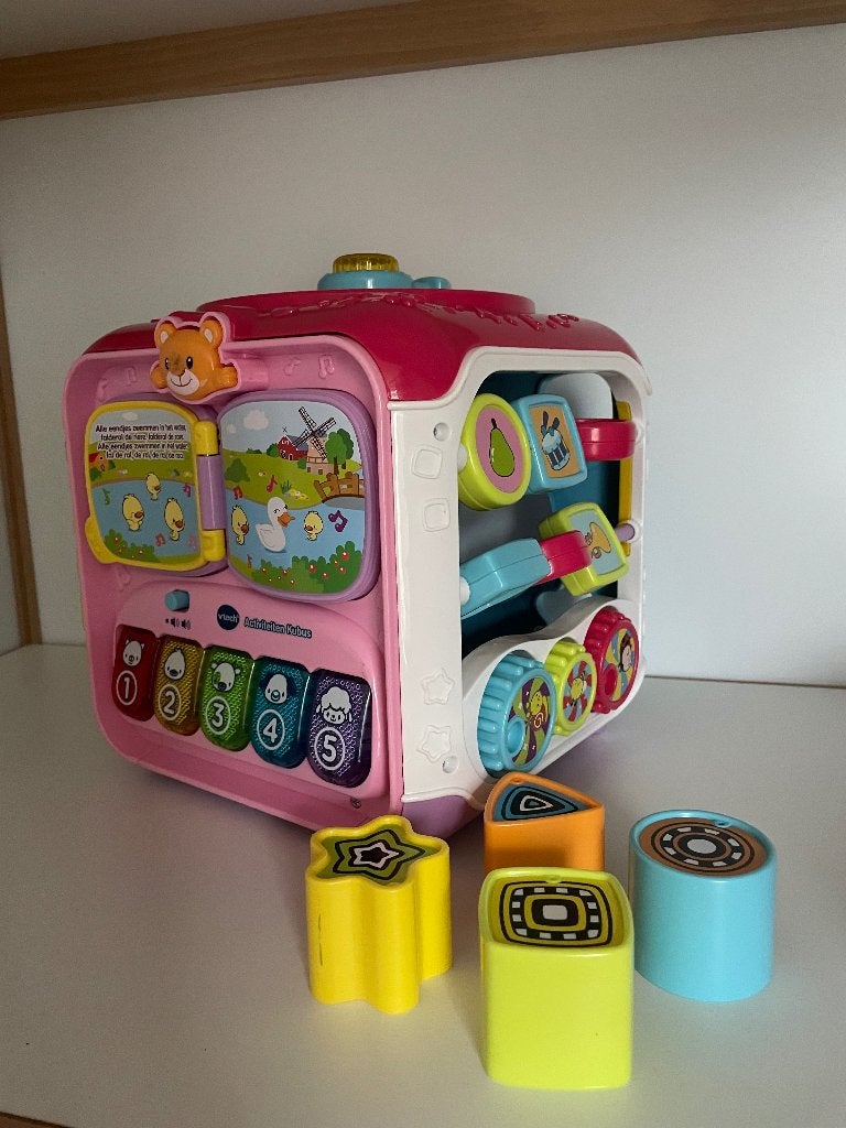Vtech activiteiten Kubus, Kinderen en Baby's, Speelgoed | Vtech, Ophalen, Zo goed als nieuw, 6 maanden tot 2 jaar