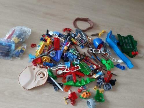 pakketje (oud) playmobiel poppetjes en spulletjes, Ophalen of Verzenden, Gebruikt, Los playmobil