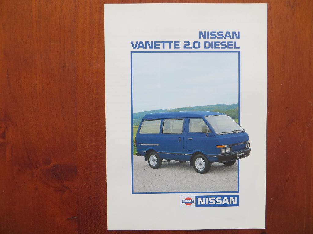 Nissan Vanette 2.0 Diesel (aug. 1991), Ophalen of Verzenden, Nieuw, Nissan