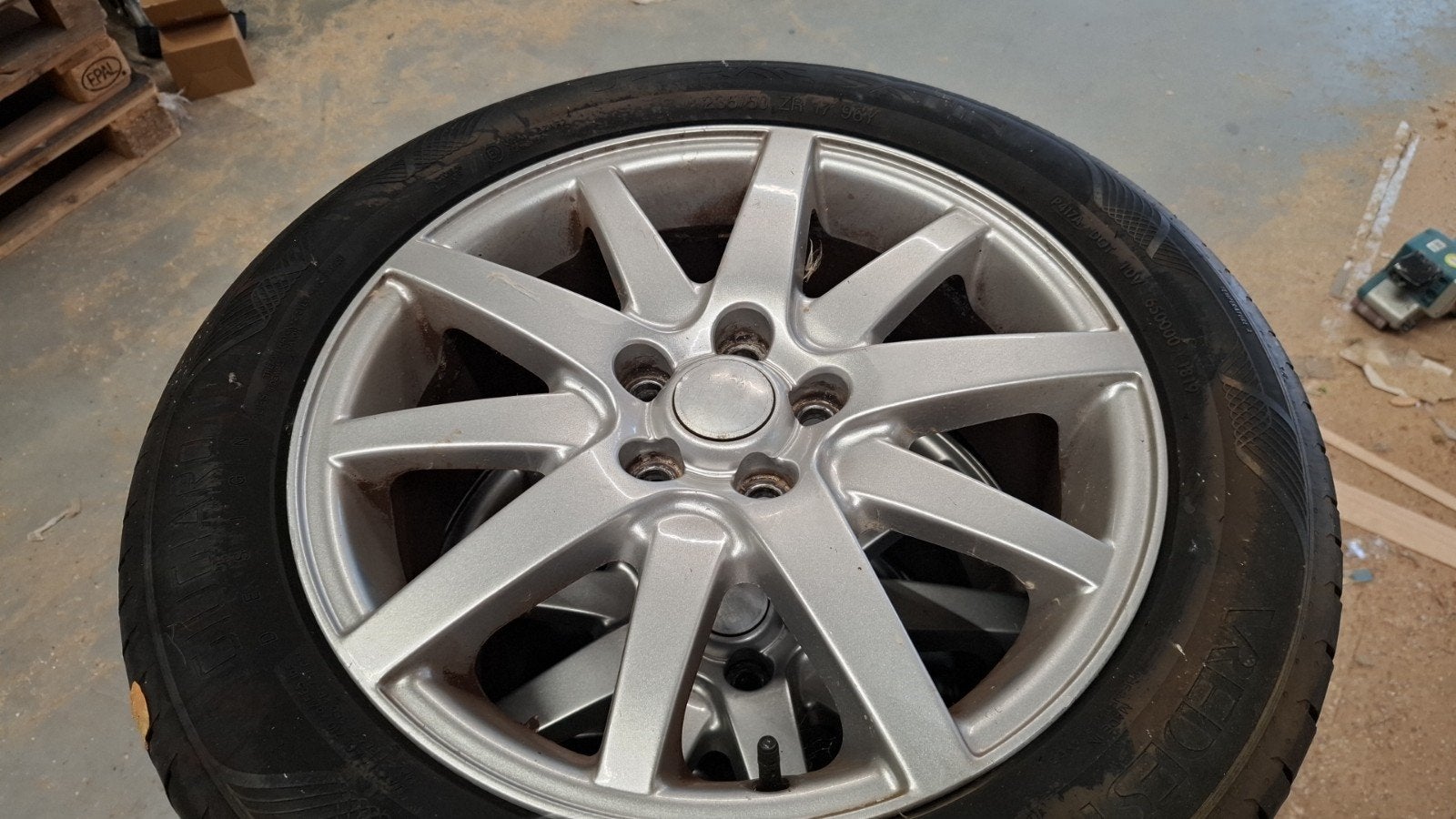 17 inch velgen met Vredestein Ultrac Satin Jaguar, Auto-onderdelen, Banden en Velgen, Ophalen, Gebruikt, Banden en Velgen, 17 inch