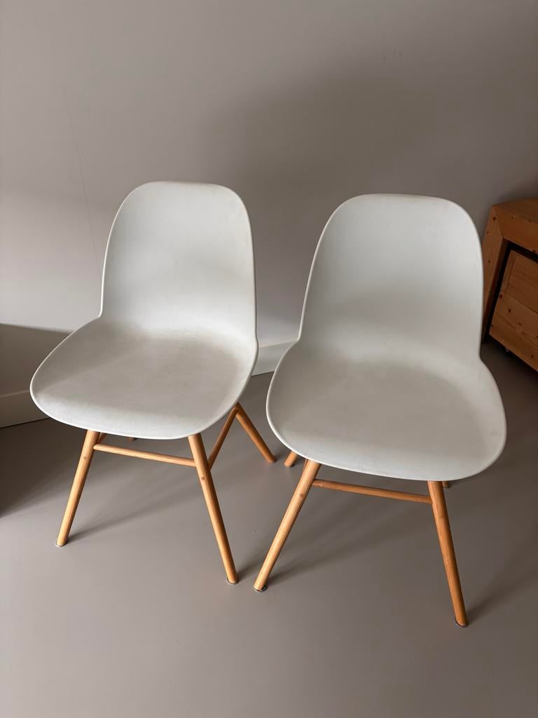 Zuiver stoelen Albert Kuip, Huis en Inrichting, Ophalen, Gebruikt, Wit, Twee