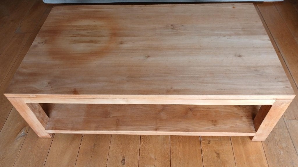 Salon tafel Teak, Huis en Inrichting, Tafels | Salontafels, Ophalen, Gebruikt, 100 tot 150 cm, Teakhout
