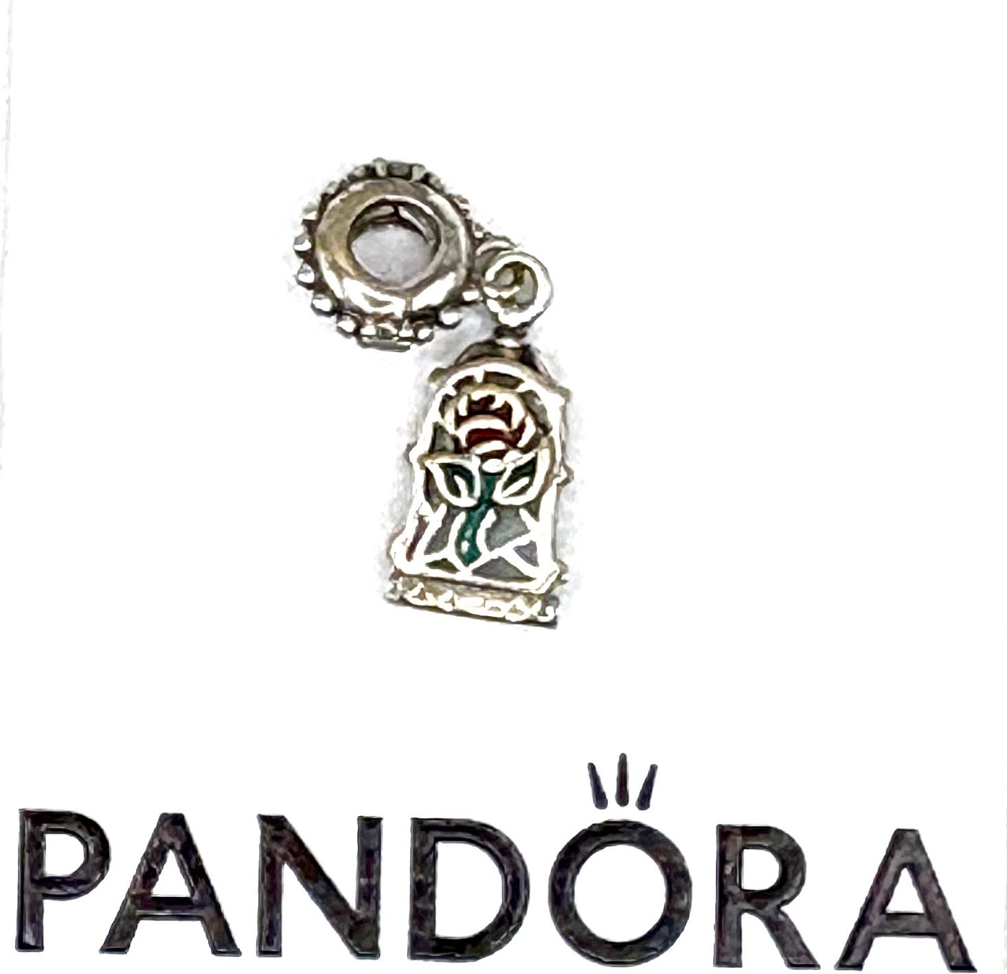 Pandora bedel Disney Beauty and the Beast, Sieraden, Tassen en Uiterlijk, Ophalen of Verzenden, Zo goed als nieuw, Zilver, Pandora