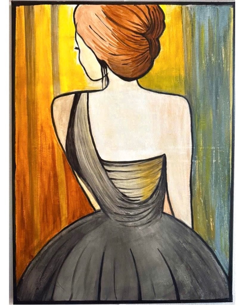 Acrylverf schilderij, Antiek en Kunst, Kunst | Schilderijen | Klassiek, Ophalen, Acrylverf, Overige stijlen, Doek