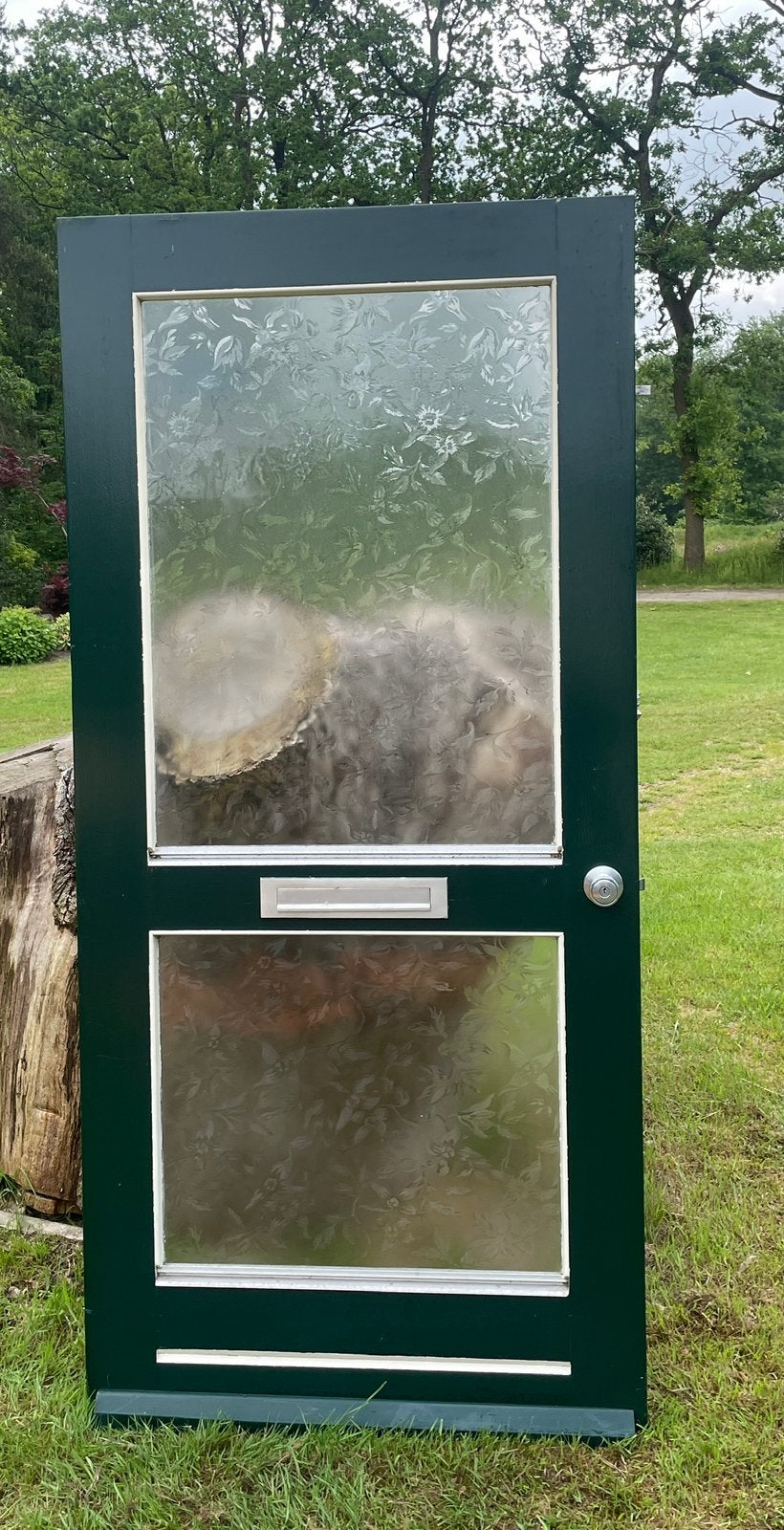 Vintage hardhouten voordeur, Ophalen, Gebruikt, 80 tot 100 cm, Buitendeur