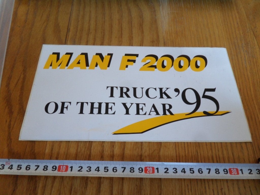 sticker MAN  F 2000 Truck of the year '95, Ophalen of Verzenden, Zo goed als nieuw