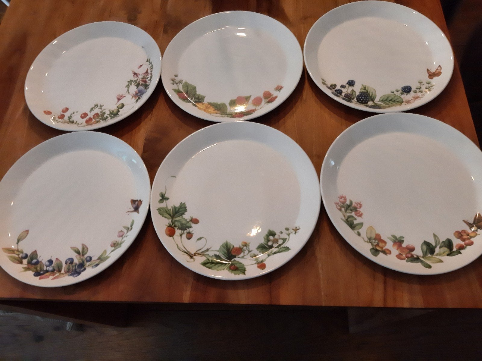 6 dinerborden marjolein bastin bosvruchten, Ophalen of Verzenden, Zo goed als nieuw, Bord(en), Overige stijlen
