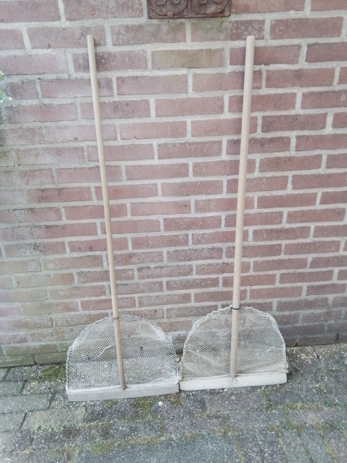2 Garnalen schepnetten strand 40 cm breed, 115 cm lang, Ophalen of Verzenden, Net of Fuik