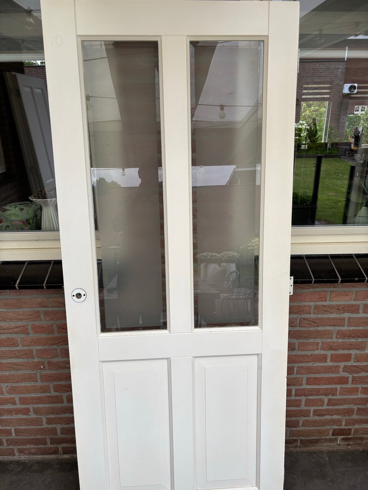 3 Paneeldeuren: 2 met glas, 1 dicht - Diverse afmetingen, Ophalen, Gebruikt, 80 tot 100 cm, Binnendeur