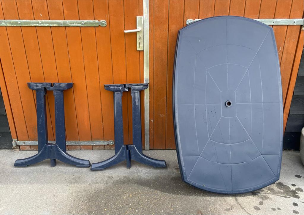 Curver tuintafel, Tuin en Terras, Tuintafels, Ophalen, Gebruikt, Rechthoekig, Kunststof