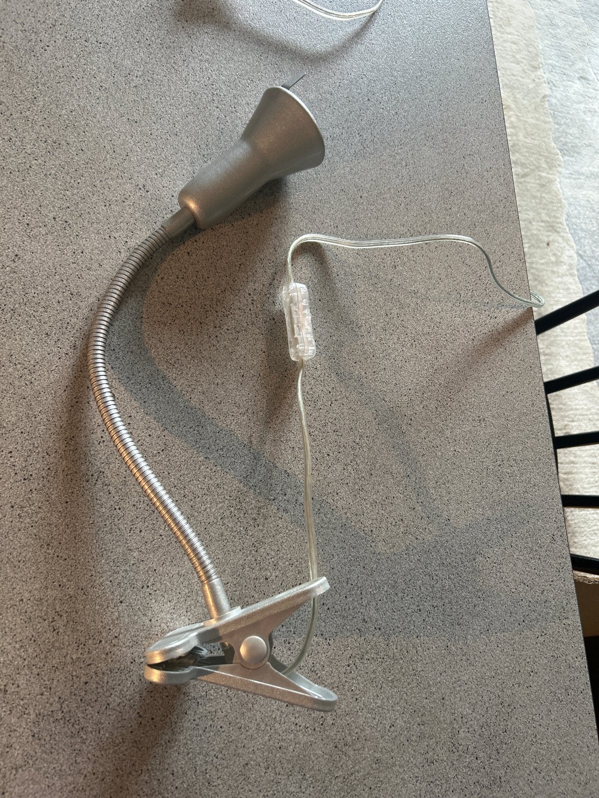Flexibele klemlamp - 50 cm lengte, 7 cm doorsnede, Huis en Inrichting, Overige merken, Gebruikt, Overige fittingen, Ophalen of Verzenden