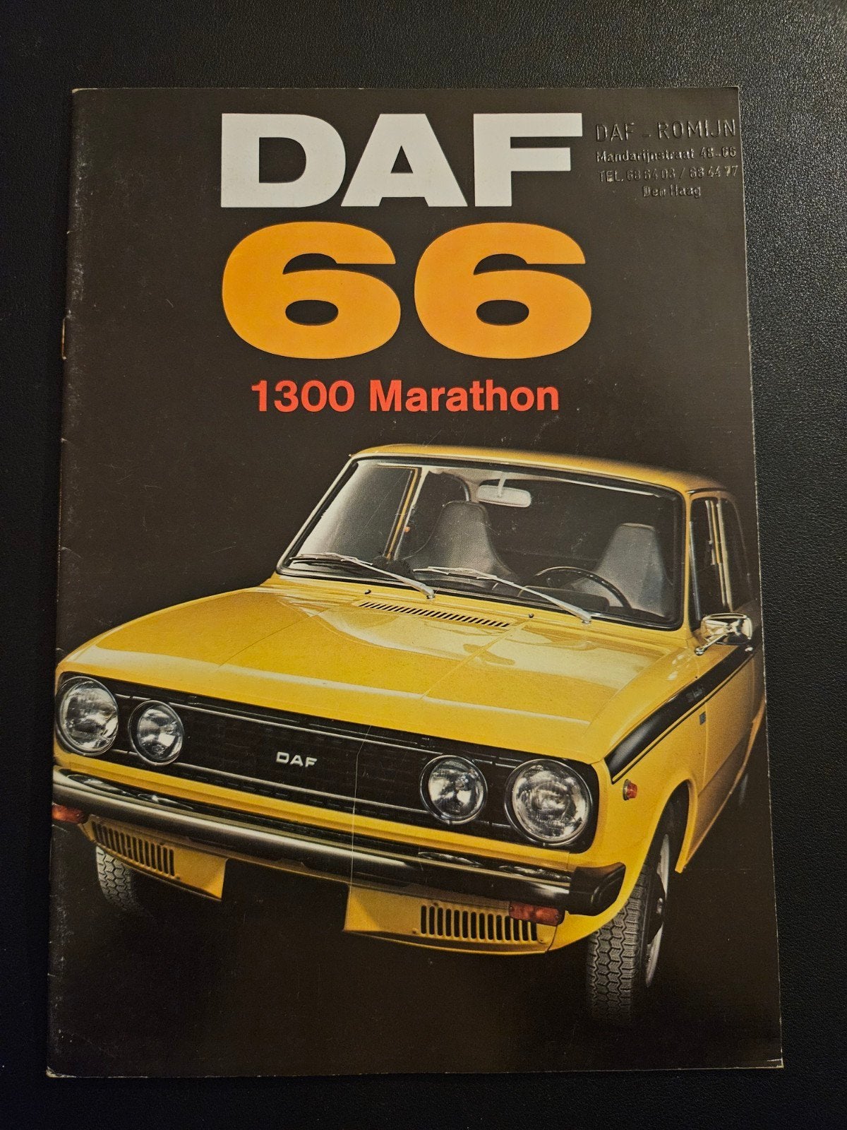 Brochure Daf 66 1300 Marathon 1973, Ophalen of Verzenden, Zo goed als nieuw, Overige merken