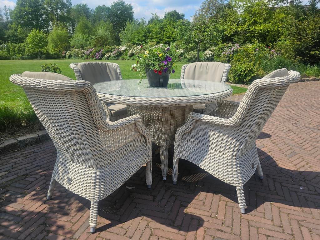 Schitterende 4 Seasons Outdoor 4SO diningset/loungeset, Tuin en Terras, Ophalen, Zo goed als nieuw, Wicker