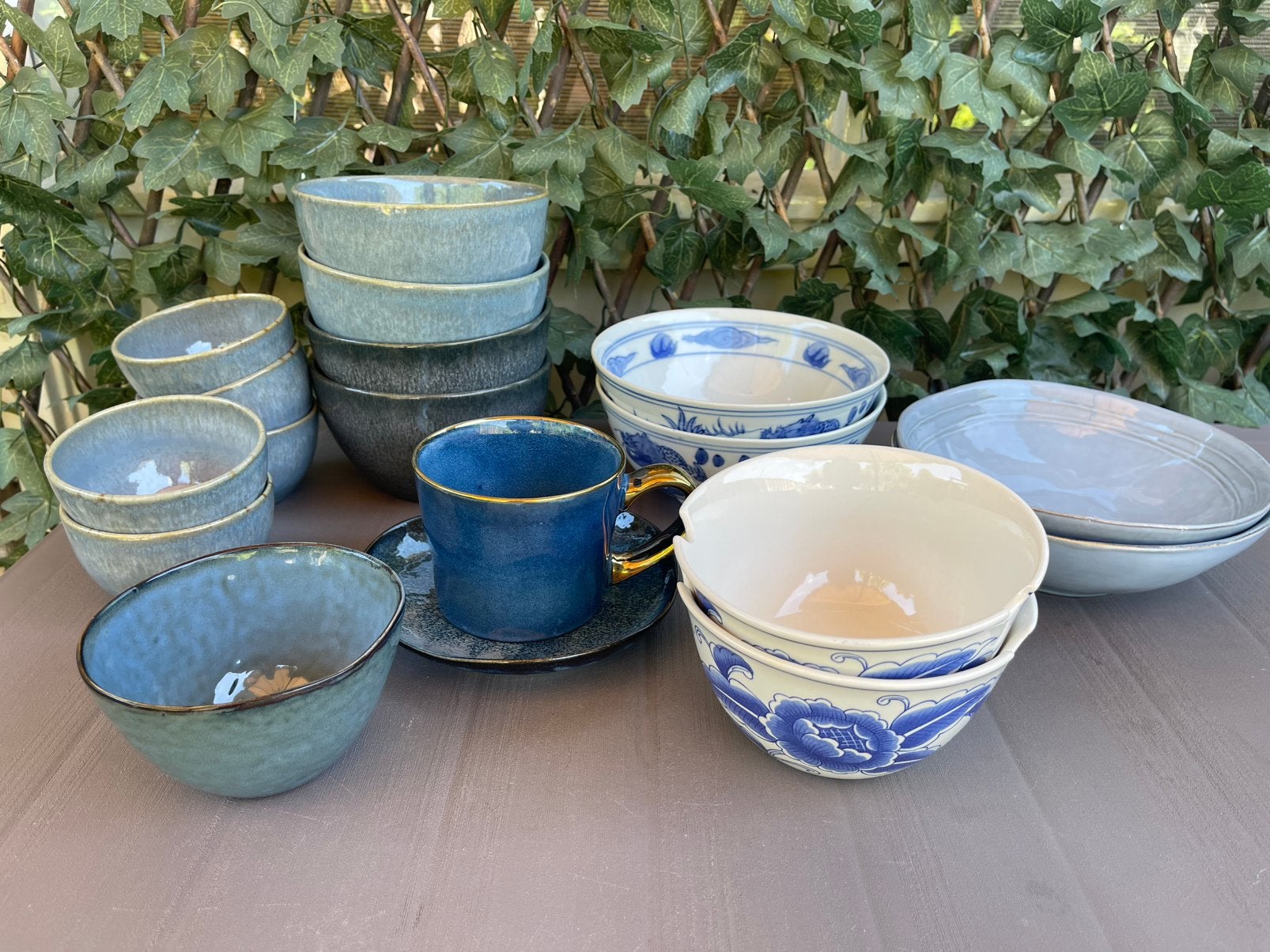 Verzameling blauw servies, Huis en Inrichting, Keuken | Servies, Ophalen, Zo goed als nieuw, Kom(men), Overige stijlen