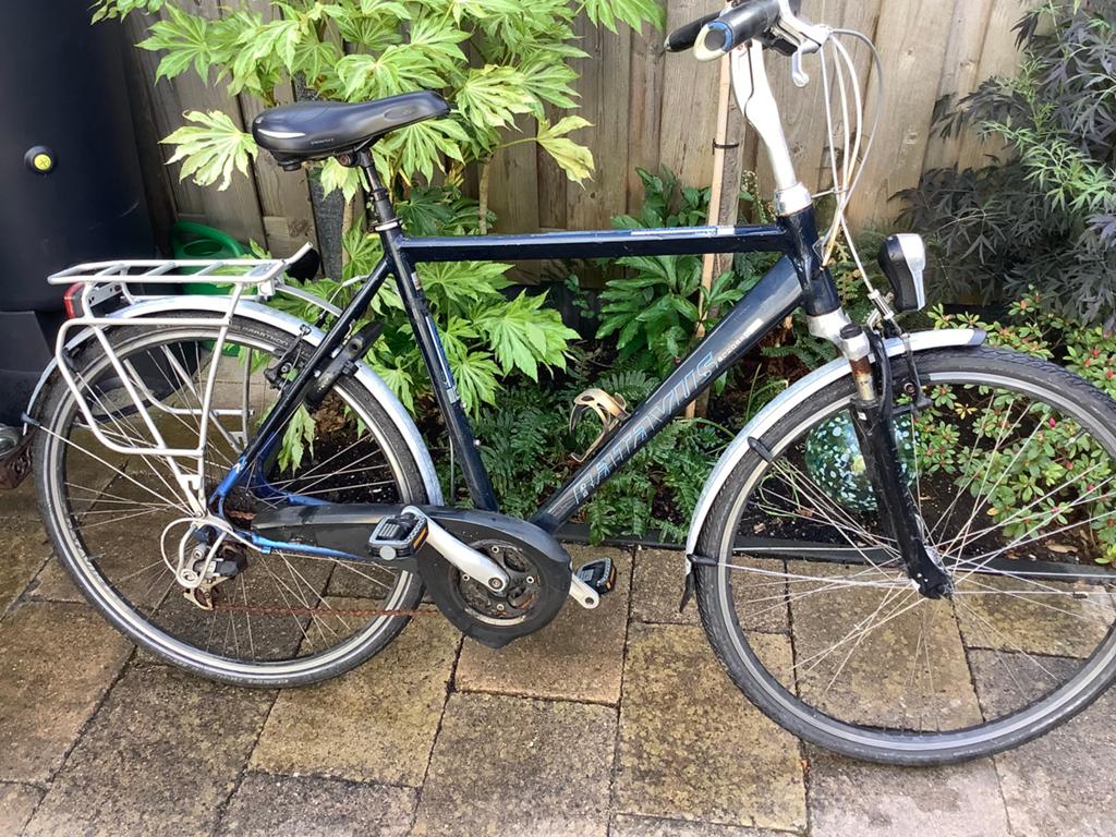 Herenfiets van het merk Batavus, Fietsen en Brommers, Ophalen, Gebruikt, Velgrem, Versnellingen
