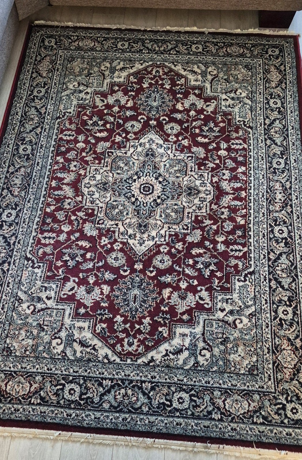 Oosters vloerkleed, bordeaux, beige., Gebruikt, Klassiek, 150 tot 200 cm, 200 cm of meer
