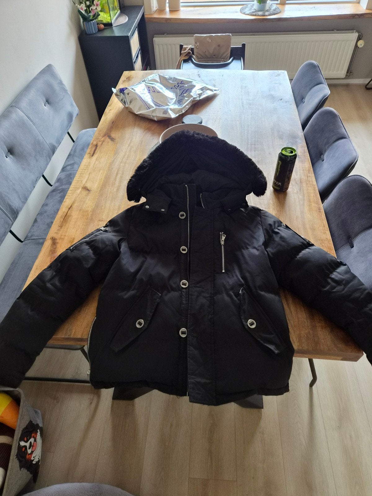 Moose Knuckles donsjack heren - Maat L, Kleding | Heren, Maat 52/54 (L), Zwart, Nieuw, Ophalen of Verzenden