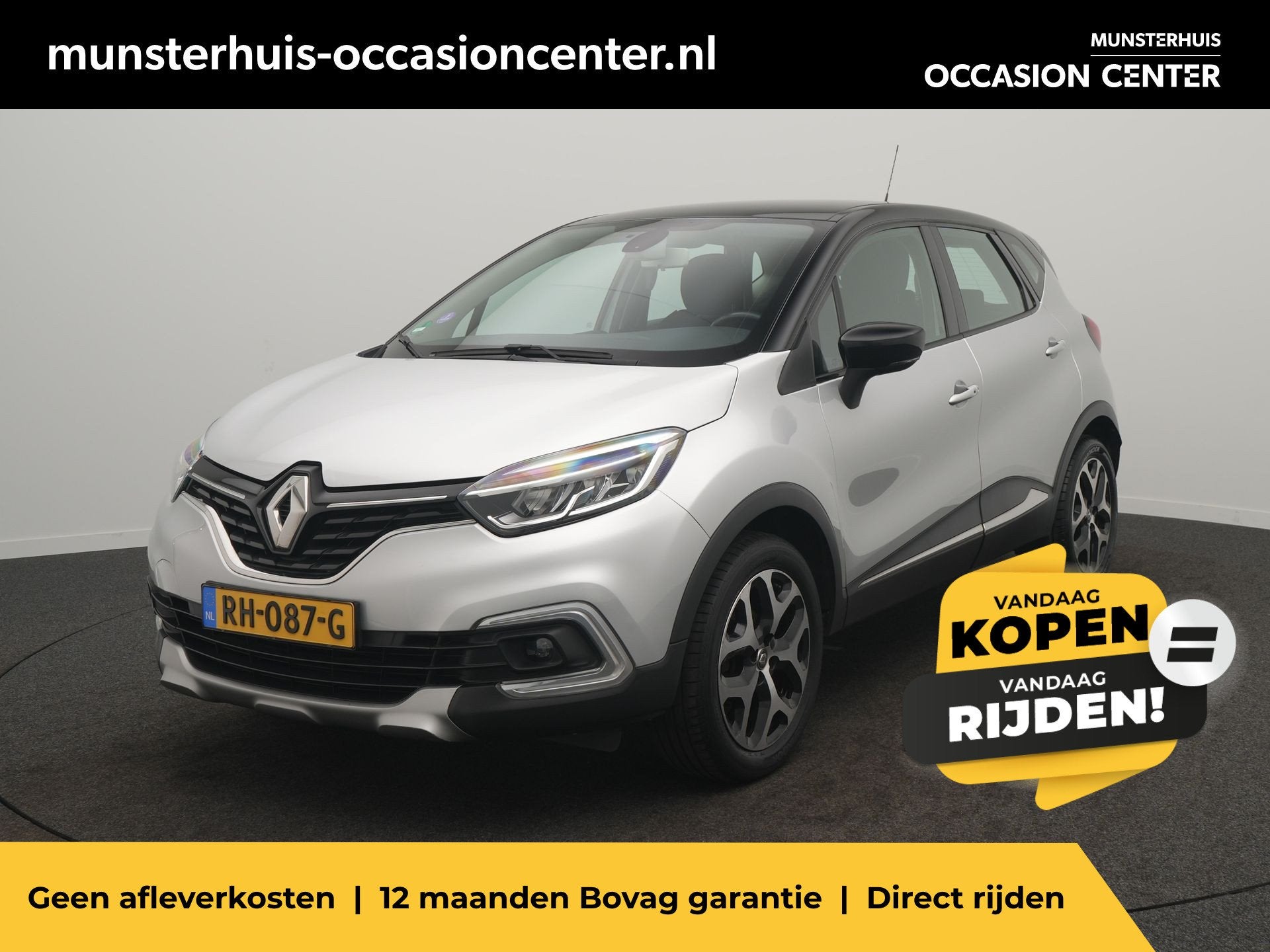 Renault Captur TCe 90 Intens - RIJKLAARPRIJS - Trekhaak, Auto's, Renault, Voorwielaandrijving, Stof, Gebruikt, 620 kg