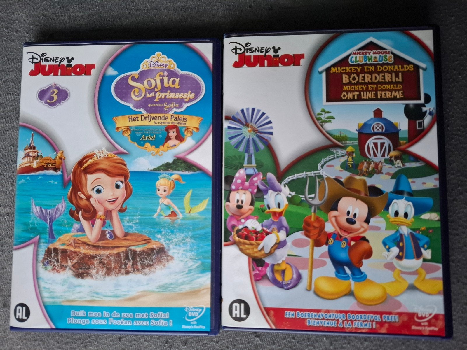 Disney Junior DVD's: Sofia het Prinsesje & Mickey Mouse, Animatie, Alle leeftijden, Nederlands, Ophalen of Verzenden