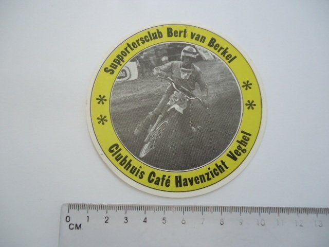 sticker oud Veghel Motorcross Bert van BERKEL cross motor, Verzenden, Zo goed als nieuw, Bedrijf of Vereniging