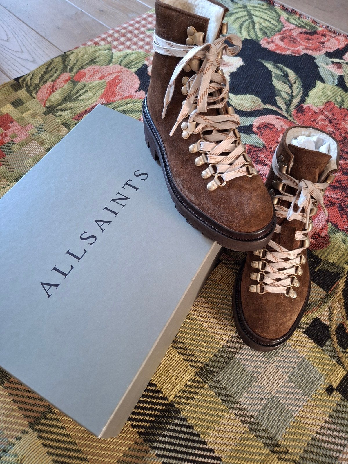 AllSaints Wanda laarzen - Maat 35 - Nieuw in doos, Bruin, AllSaints, Lage of Enkellaarzen, Nieuw