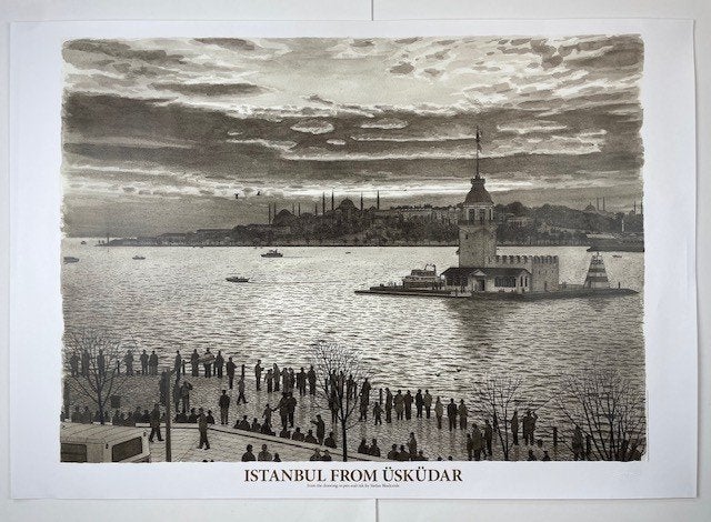 poster Stefan Bleekrode ISTANBUL FROM USKUDAR copyright 2025, Ophalen of Verzenden, Nieuw, Minder dan 50 cm, Foto of Poster