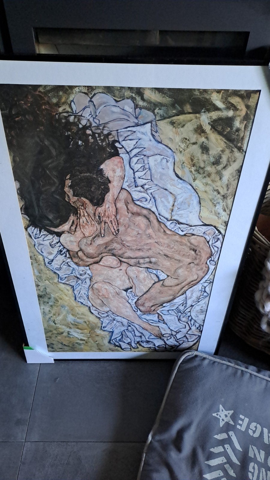 Egon Schiele - De omhelzing (Liefdespaar), Antiek en Kunst, Kunst | Schilderijen | Modern, Ophalen, Figuren, Papier/karton, Print