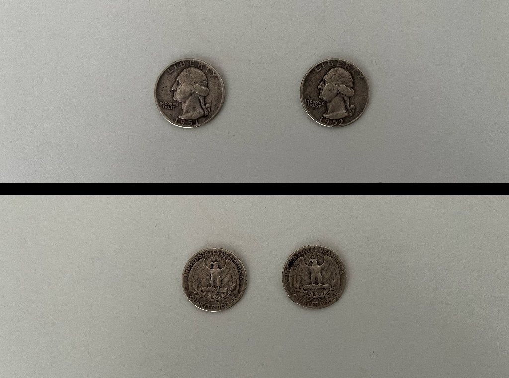 Twee oude Amerikaanse kwartdollar, Ophalen, Noord-Amerika