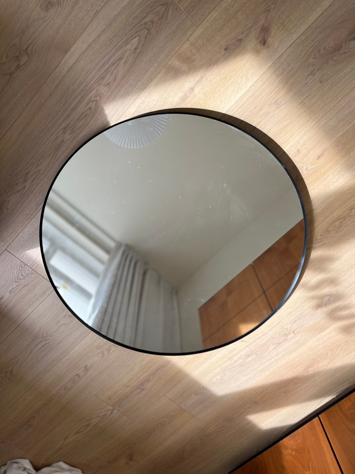 Lindbyn spiegel zwart 80 cm ikea, Huis en Inrichting, Woonaccessoires | Spiegels, Ophalen, Zo goed als nieuw, 75 tot 100 cm, Minder dan 100 cm