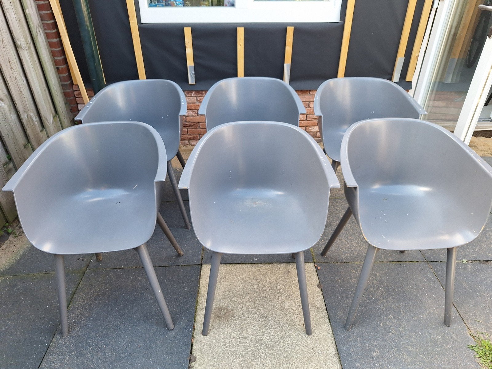 Te koop: 6 comfortabele tuinstoelen, Ophalen, Gebruikt