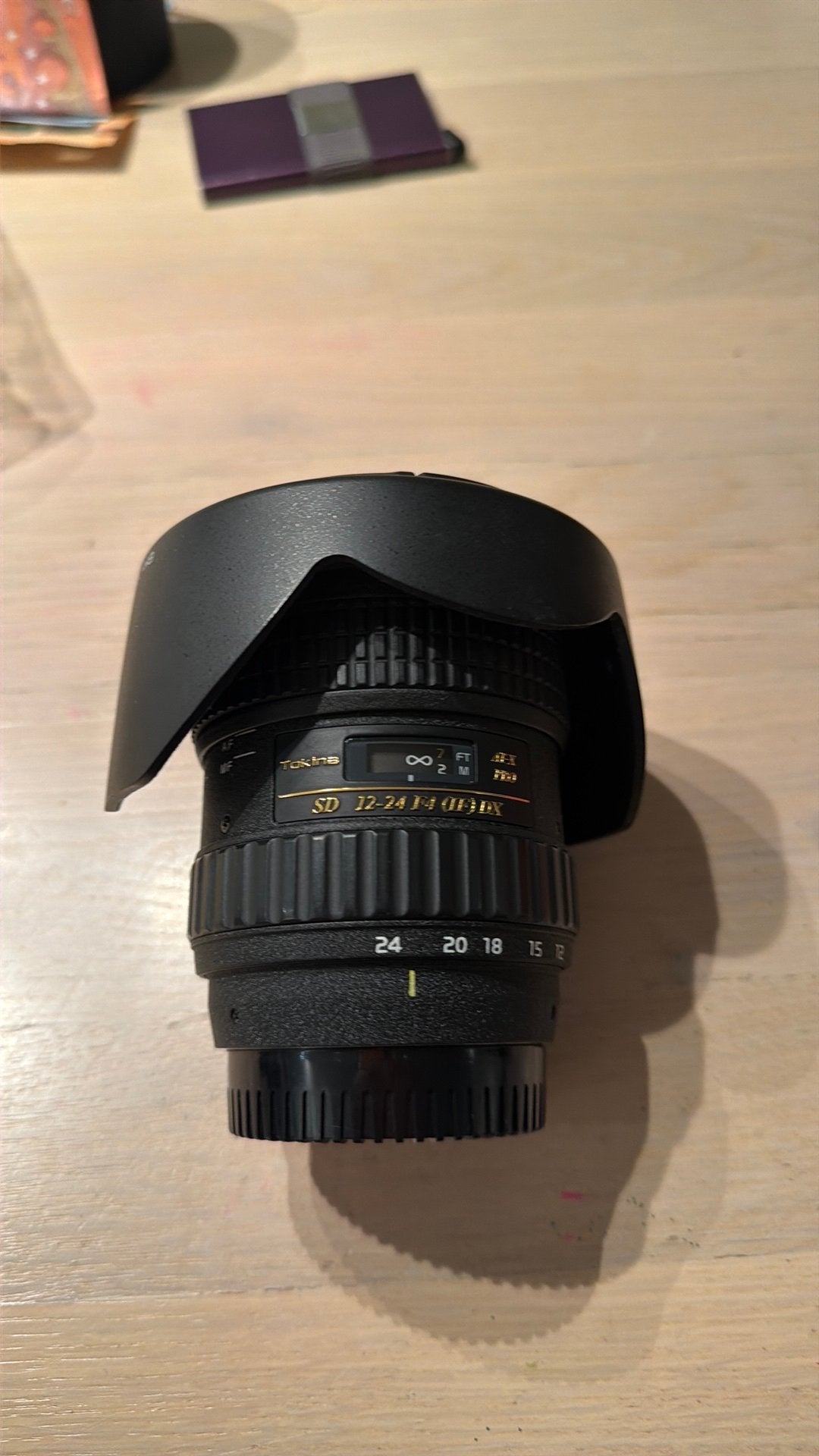 Tokina SD 12-24 F4 IF DX AT X pro lens, Audio, Tv en Foto, Ophalen of Verzenden, Gebruikt