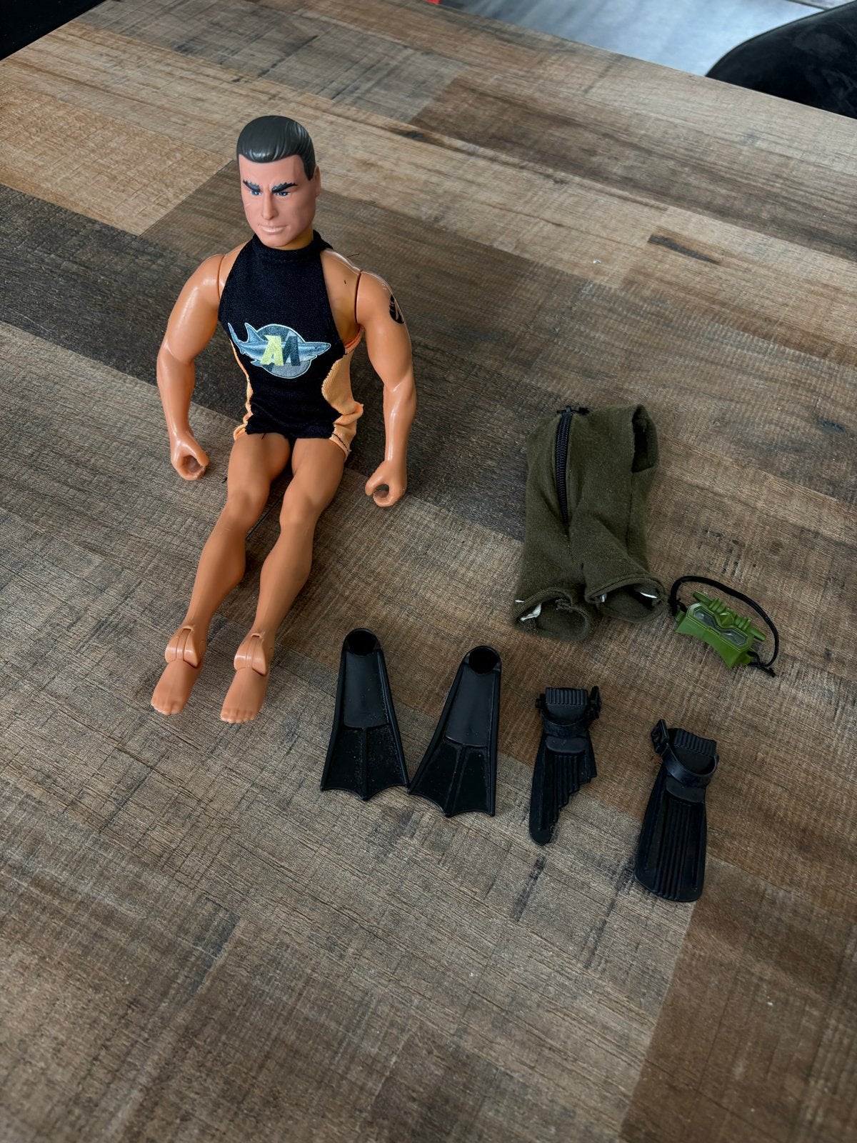 Vintage Hasbro Action Man Duiker met Surfplank, Ophalen, Gebruikt