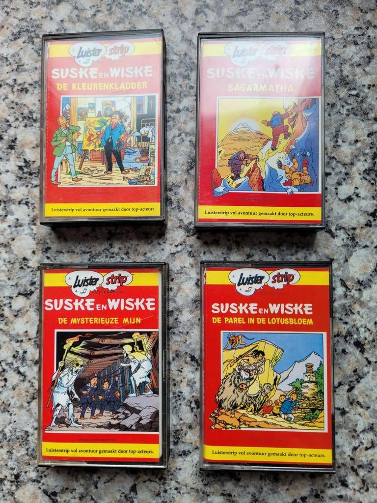 Luisterstrip (4 Cassettes) van Suske en Wiske €7,50 per stuk, Cd's en Dvd's, Cassettebandjes, 2 t/m 25 bandjes, Kinderen en Jeugd