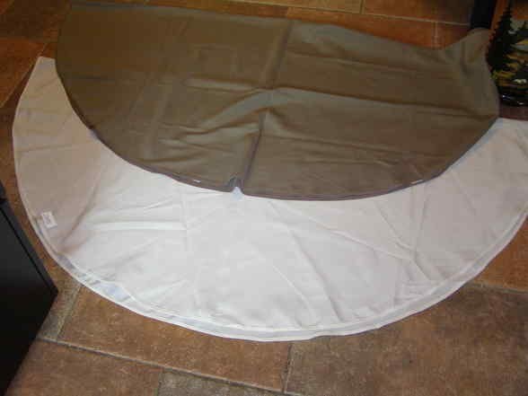 Twee ronde kleden, syntetisch, Ophalen of Verzenden, Zo goed als nieuw, Tafelkleed of Tafelzeil