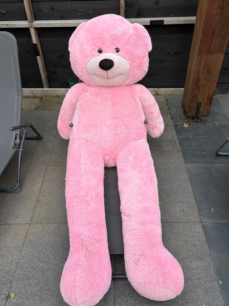 Mega grote roze beer van 2 meter, Ophalen, Gebruikt, Beer, Roze