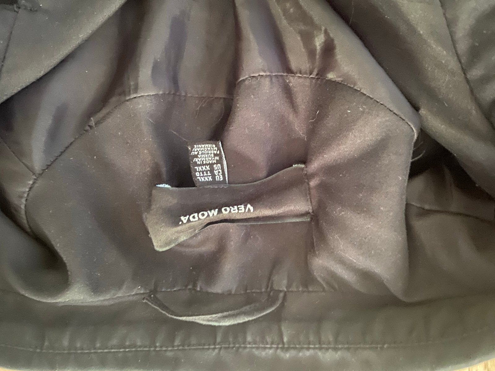 Vero Moda Zwarte Trenchcoat Maat XXL, Kleding | Dames, Ophalen of Verzenden, Zo goed als nieuw, Zwart