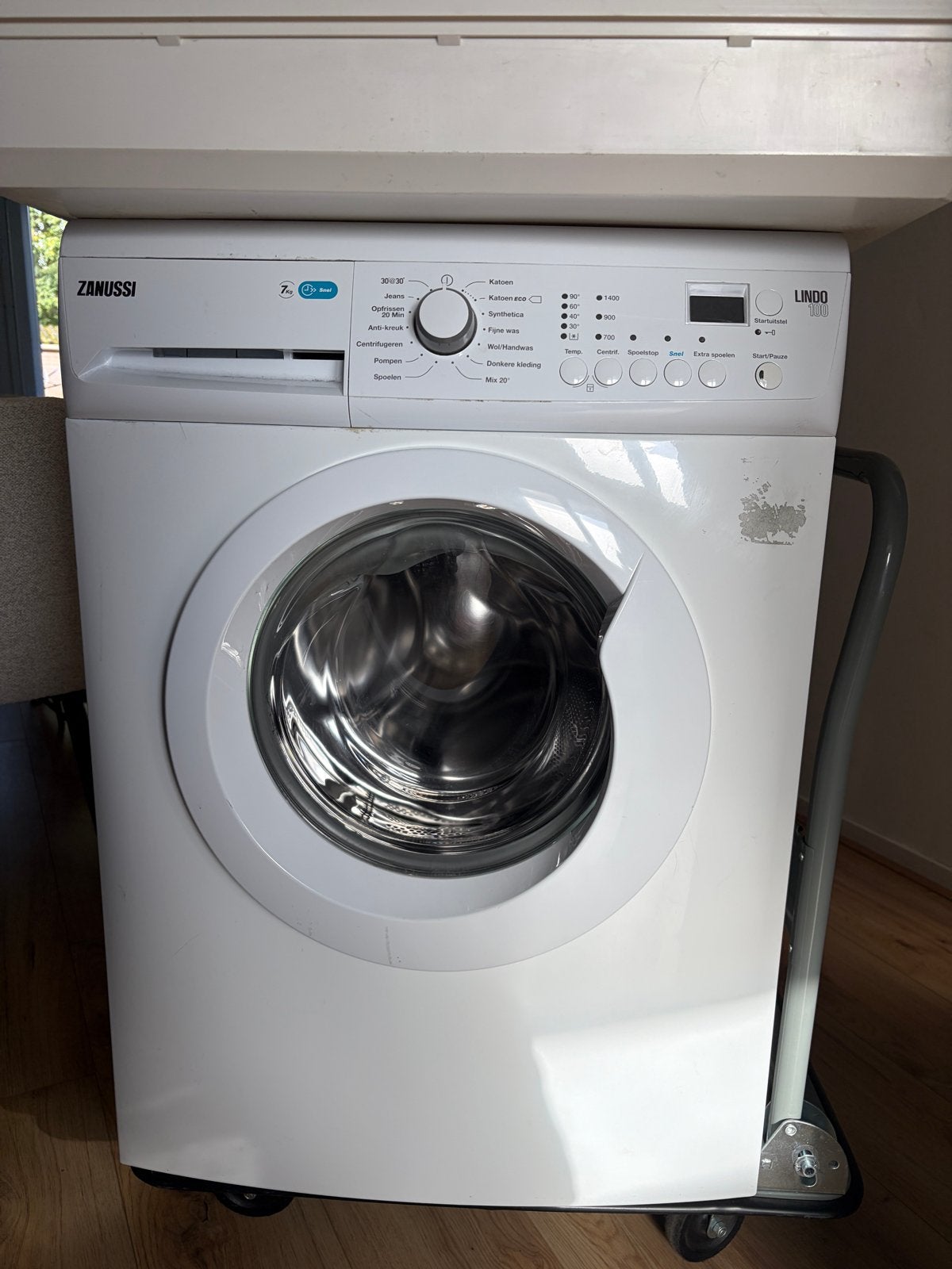 Zanussi LINDO 100 wasmachine – 7 kg, Witgoed en Apparatuur, Ophalen, Gebruikt, Voorlader, 85 tot 90 cm
