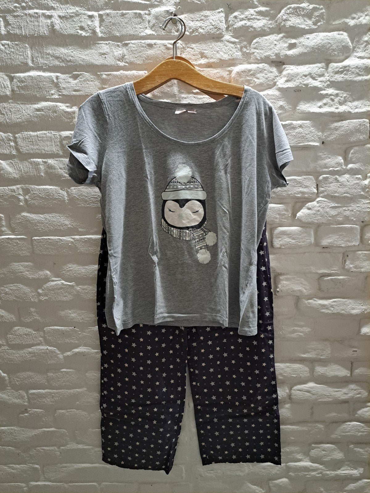 Esmara pyjama met pinguïn en sterren, maat 44/46, Esmara, Verzenden, Gedragen, Maat 46/48 (XL) of groter