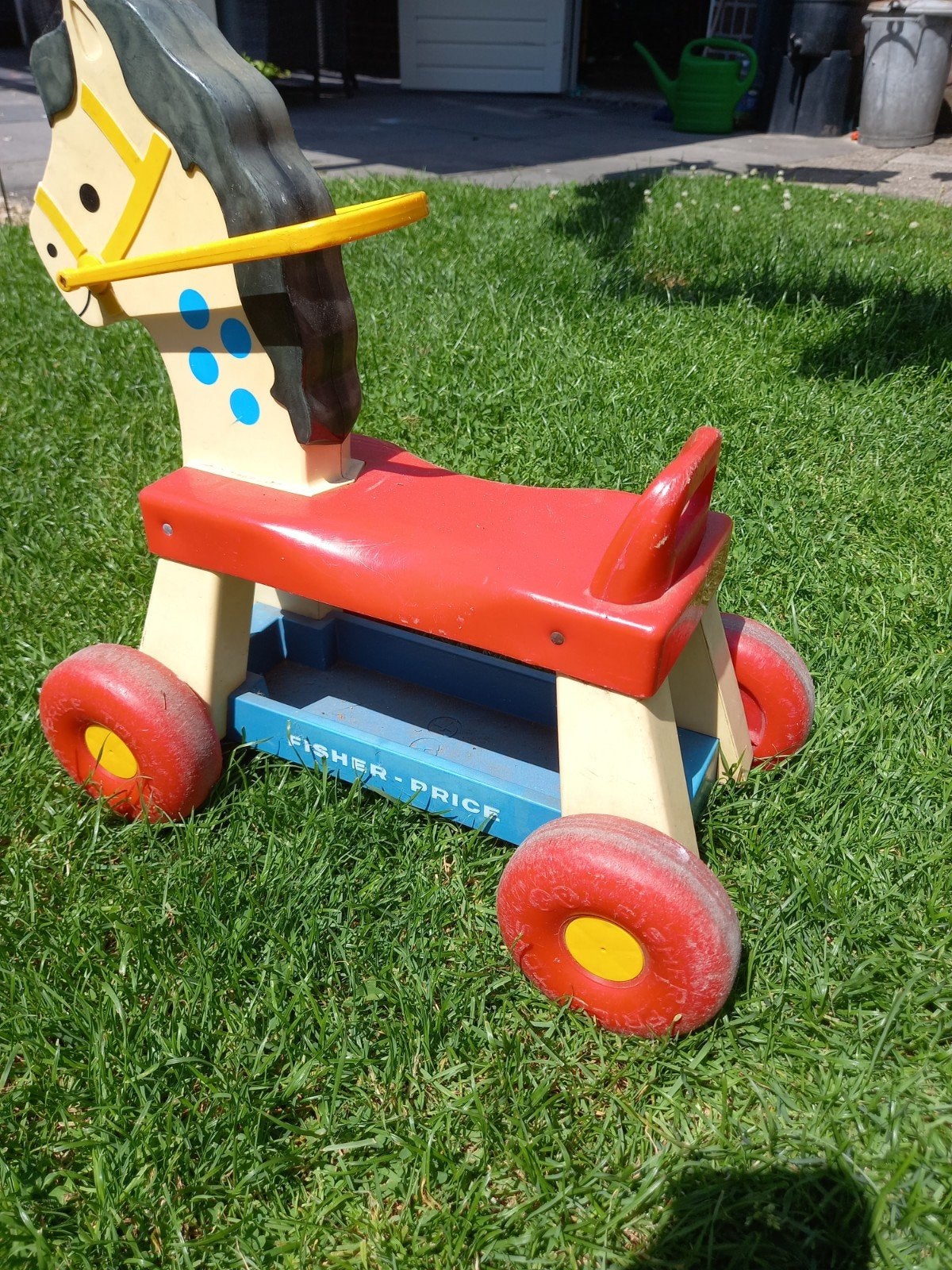 Vintage Fisher-Price Hobbelpaard/Loopwagen, Ophalen of Verzenden, Gebruikt, Duw- of Trekspeelgoed
