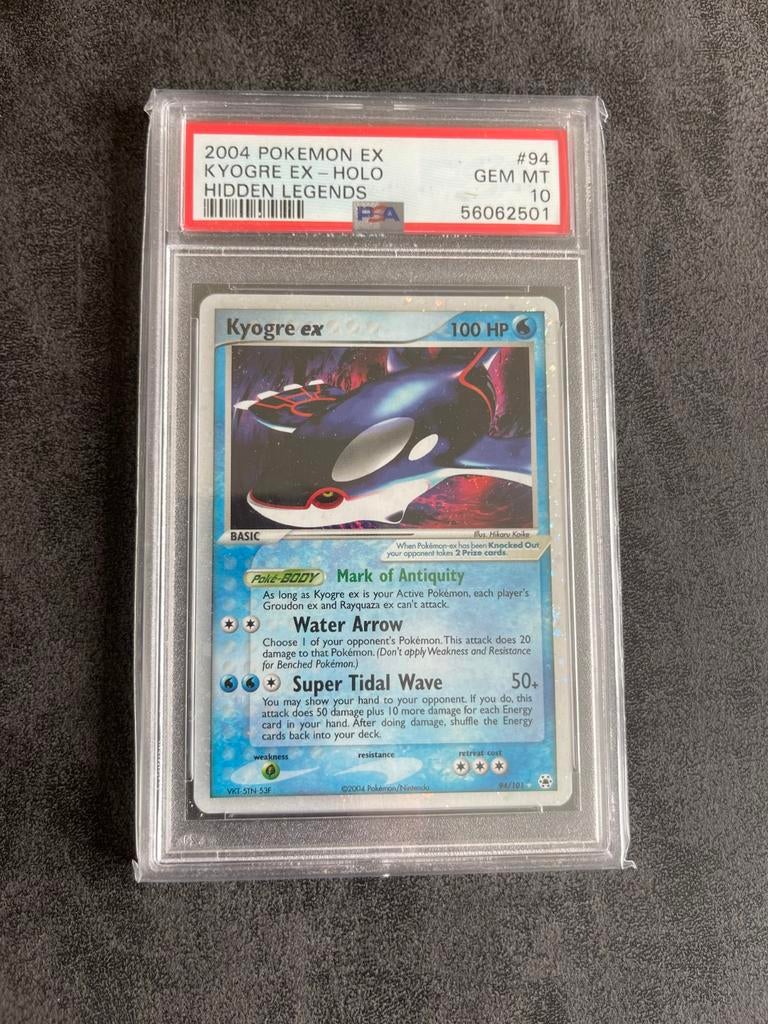 Kyogre ex Hidden Legends PSA 10, Ophalen of Verzenden