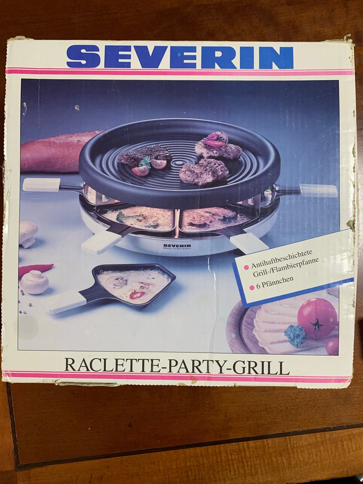 Severin Raclette Party Grill - Compleet met pannetjes, Ophalen of Verzenden, Gebruikt